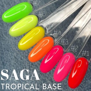 Камуфлююча база Saga Tropical Base №5 (неоновий жовтий) 8 мл. Photo 2